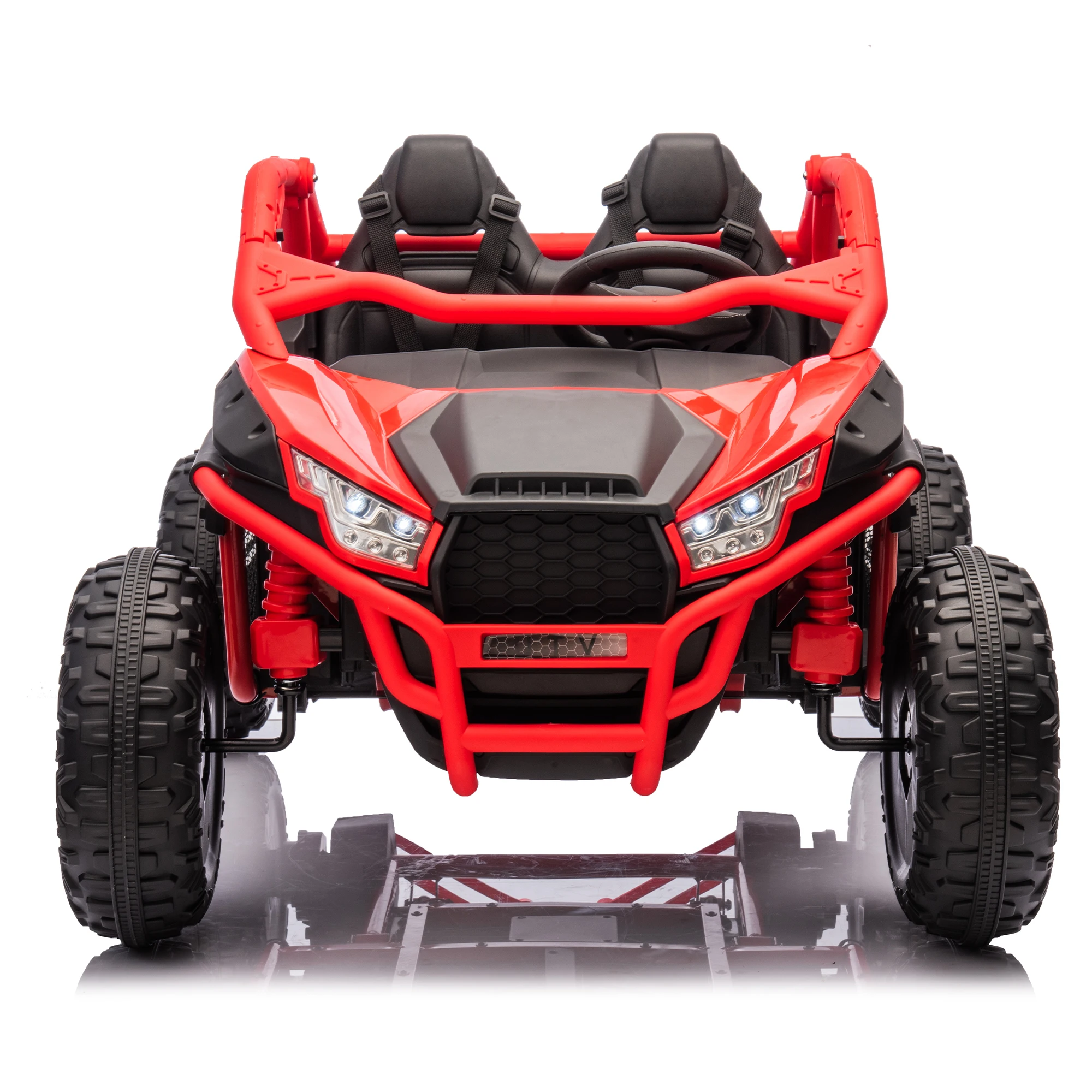 24V 400W Two-seater Kids Ride On UTV-Parents Control,Bluetooth,MP3,USB,LED Light,Horn,Storage Space,for Kids Aged 3+