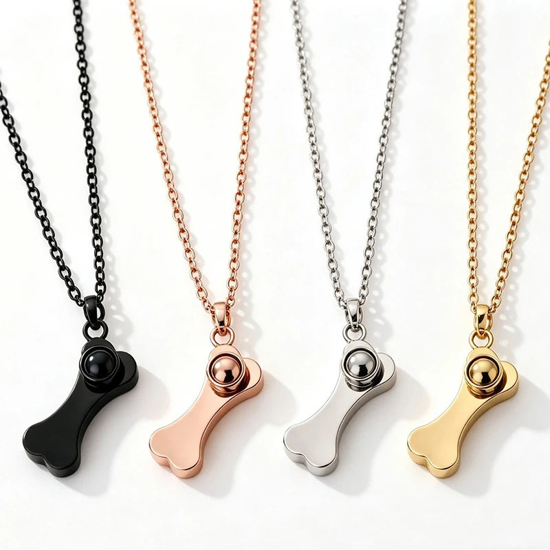 Picture 5: Hot sale Creative bone shaped stainless steel necklace pendant ins cross-border personalized trend necklace