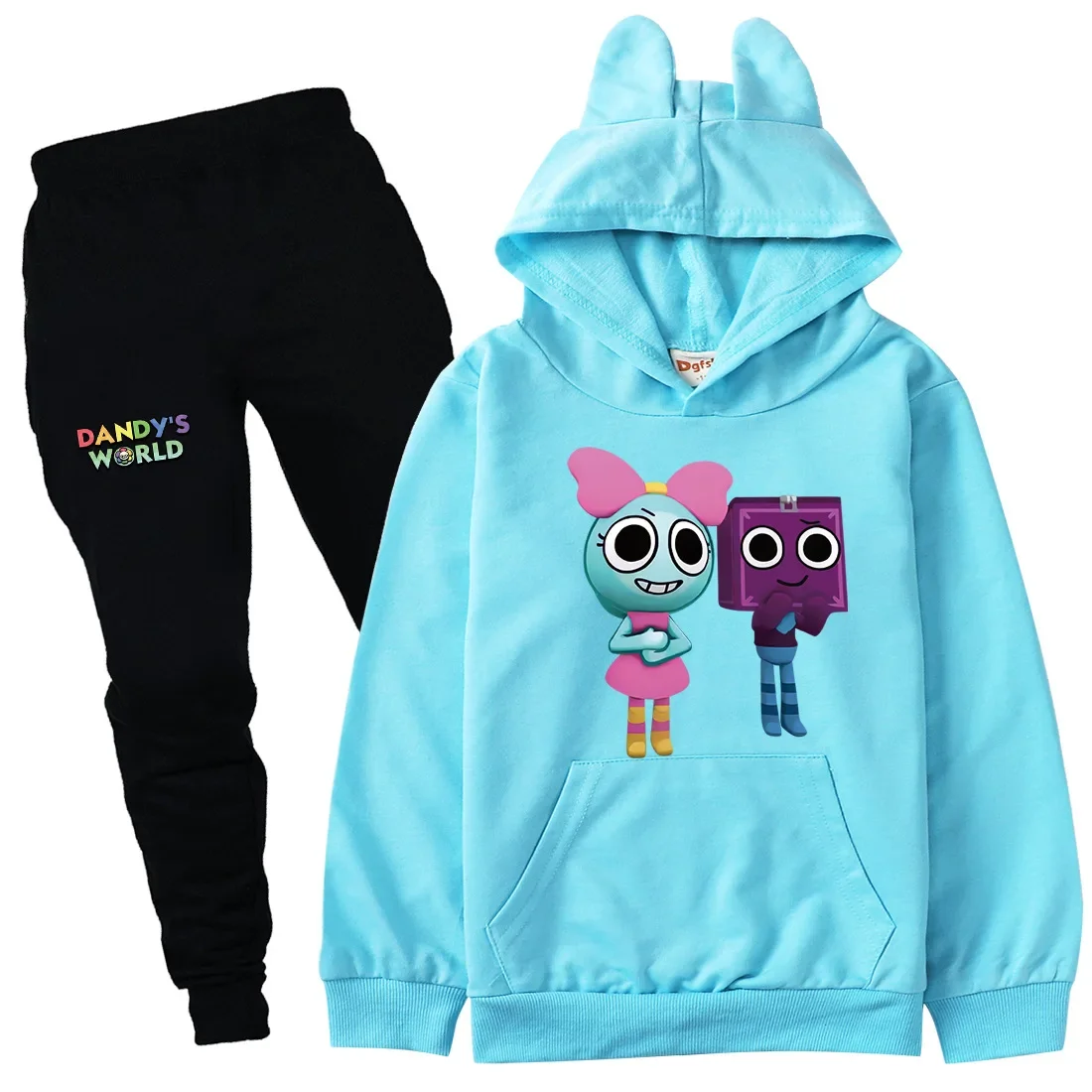 

New Dandys World Clohtes Kids Goob Pebble Dandy's World Hoodie Boys Long Sleeve Sweatshirts Pants 2pcs Sets Baby Girl Outfit Set