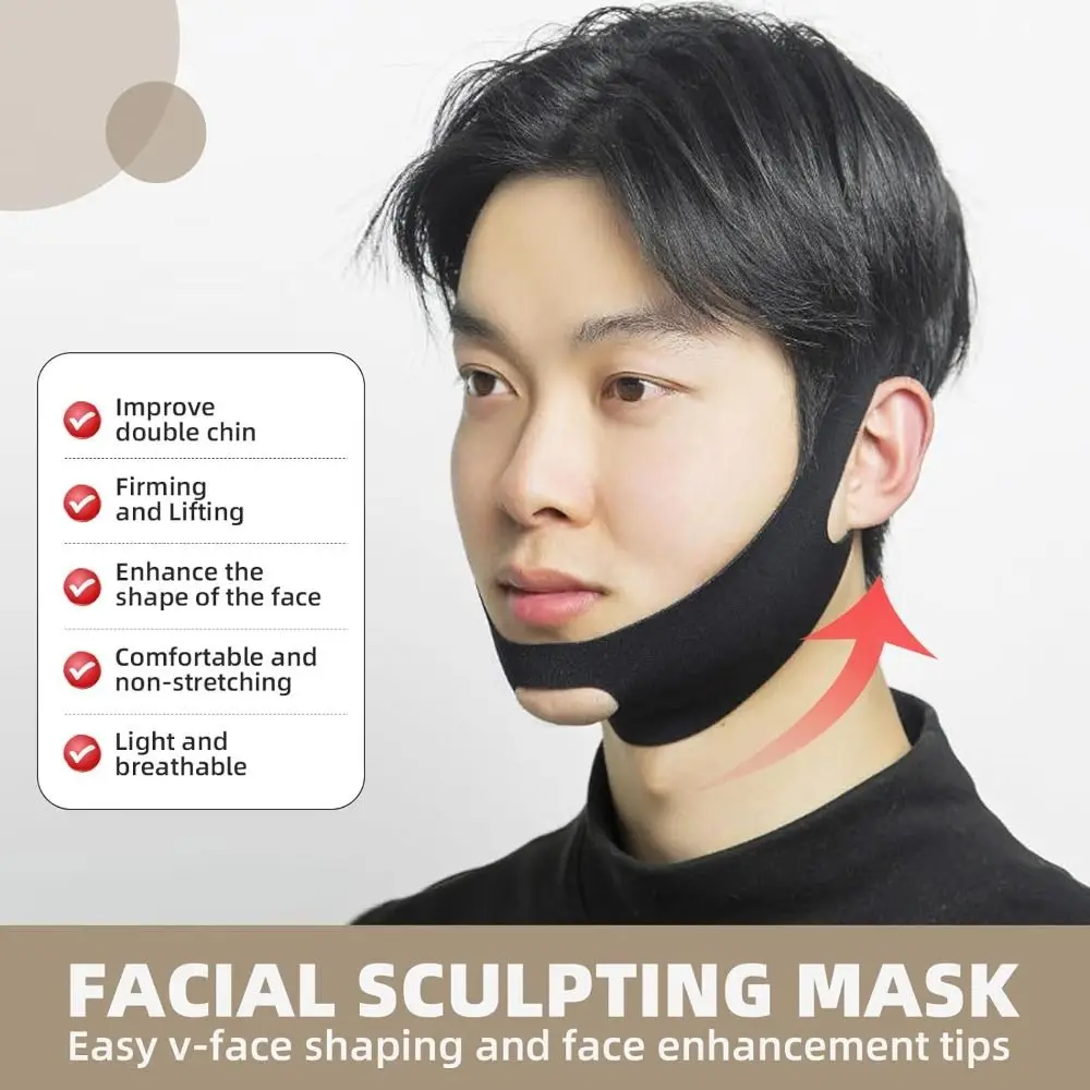 Reusable V-Line Lifting Mask Double Chin Reducer Sleep Aids Face Shaper Elastic Band with High-Elastic Fit