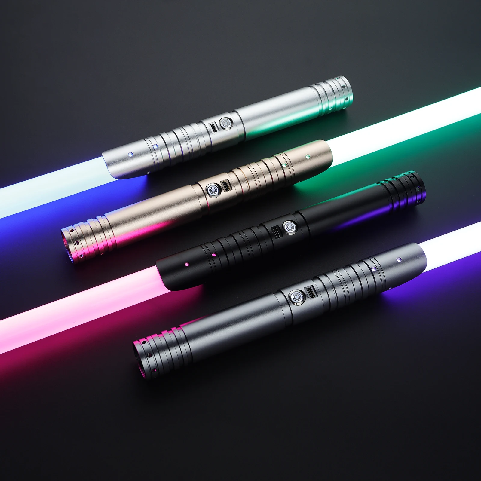 PunkSaber-Sable de luz láser de Neopixel, espada láser Jedi sensible a los duelos pesados, suave, cambio infinito, juguete con sonido