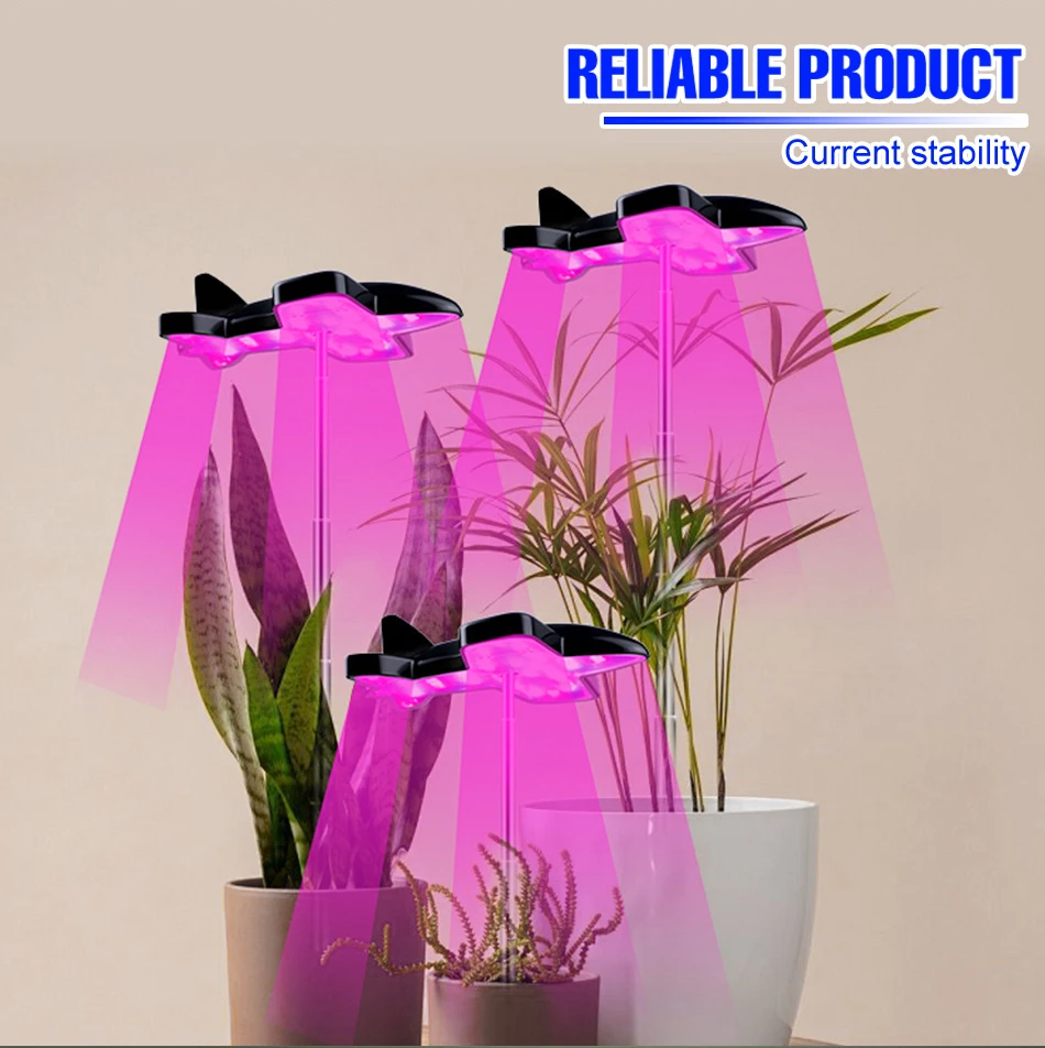 5V LED Grow Light USB Full Spectrum Plant Lamp Dimmable With 8/12/16H Timing Auto On/Off For Potted Flowers Succulent Lighting