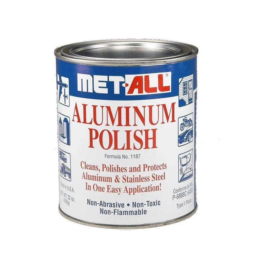 

Aluminum Stainless Steel Polish Cleaner and Protectant with Large Microfiber Cloth