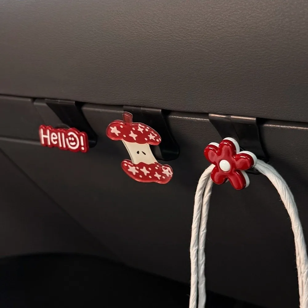Cartoon Pattern Car Storage Hook Universal Large Load-Bearing Glove Box Hanger Hidden Car Organizer Clips