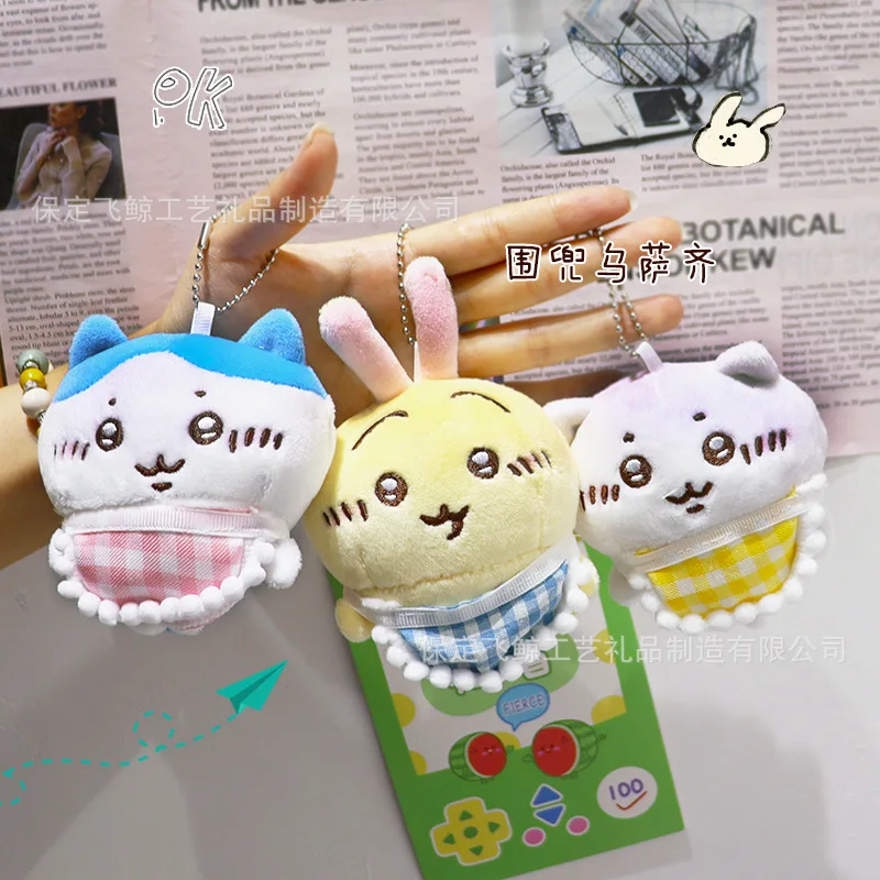 10Cm Chiikawa Cartoon Usachi Doll Key Buckle Jiikawa Chikawa Series Doll Hachi Self-Deprecating Bear Plush Toy Children's Gift