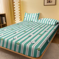 1 Cartoon Cute animal sheep printed matte Fitted Sheet, bedroom printed bed cover, bedding (excluding pillowcases)