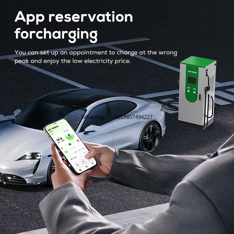 New Commercial 60KW DC Fast Charger Floor-Mounted CCS2 Chademo EV Charging Station for Cars