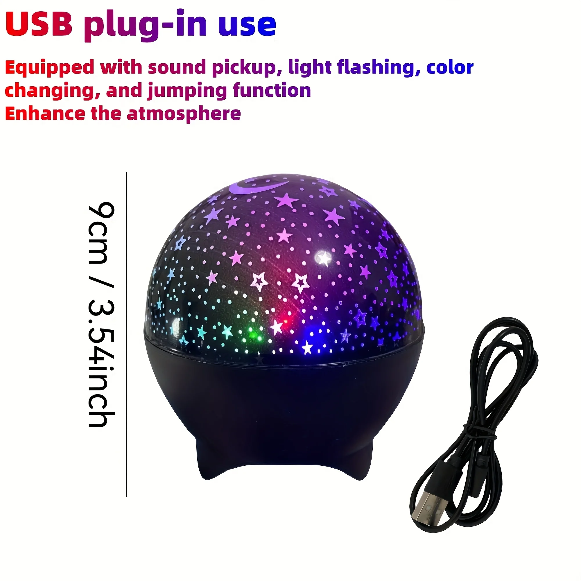 Starry Sky Projector Light 7Modes LED Night Light Galaxy Moon Ambient Light for Kids Room Decor Christmas Birthday Gift USB Plug