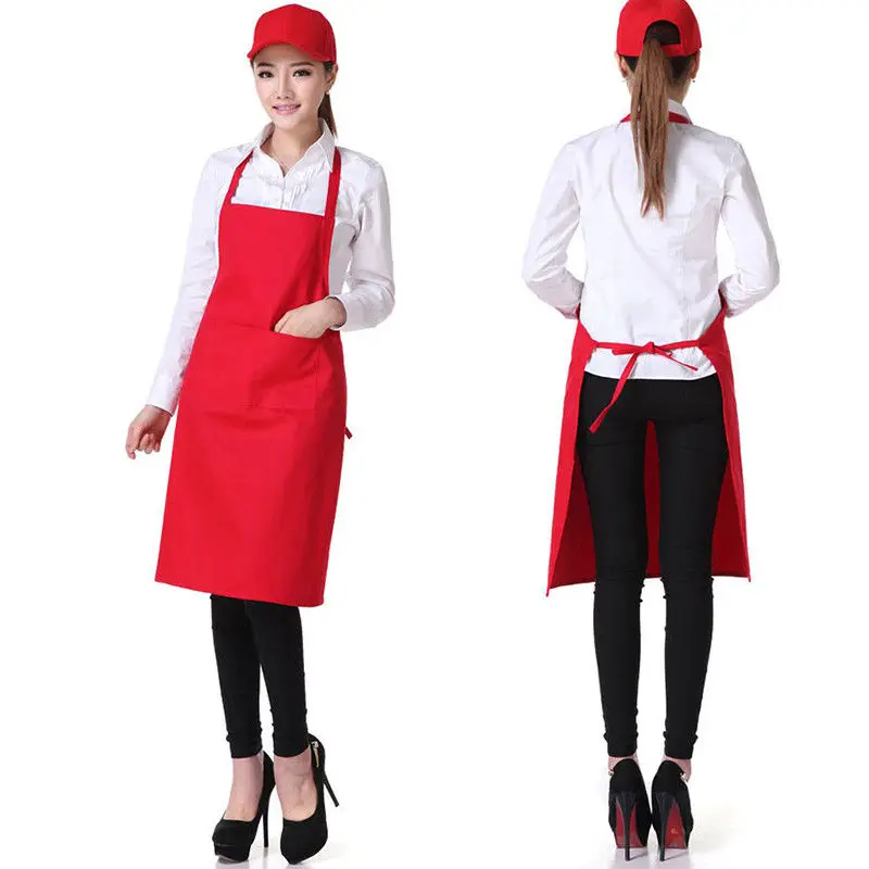 Korean Fashion Women Men Apron Kitchen Cooking Chef Cleaning Restaurant Waitress Apron Custom Print Logo Gift Aprons Wholesale