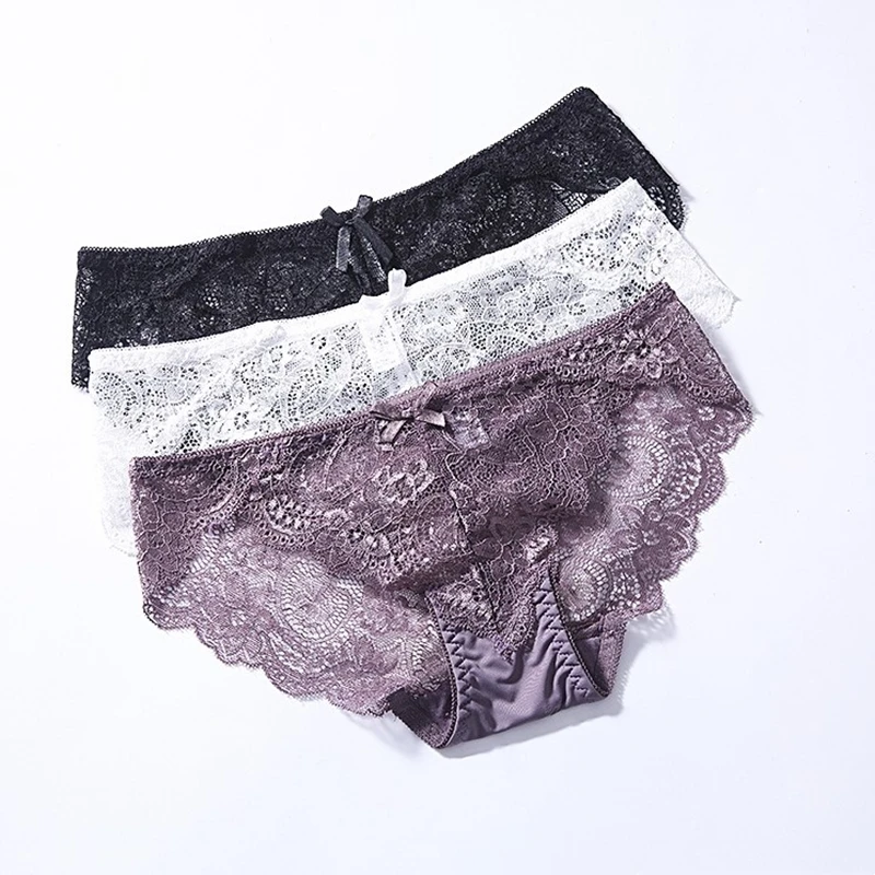 Sexy Lace Women\'s Panties Low waist Ladies Underwear Transparent Mesh Underpants Seamless Briefs Wrap Buttocks Female Knickers