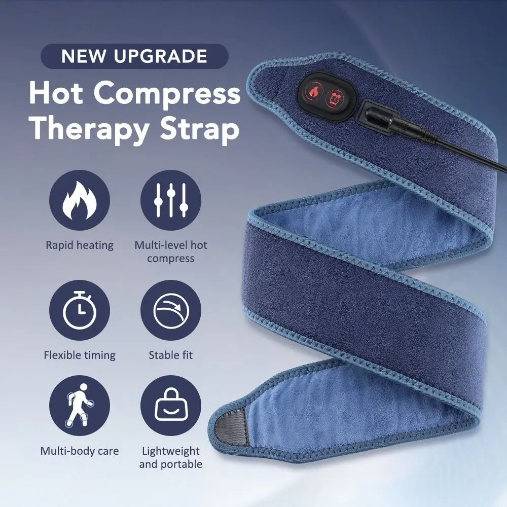 3 Time Settings Heating Pad 4 Heating Levels Portable Electric Heating Pad Rapid Heat Large Heating Area Elbow Heated Pad Wrap