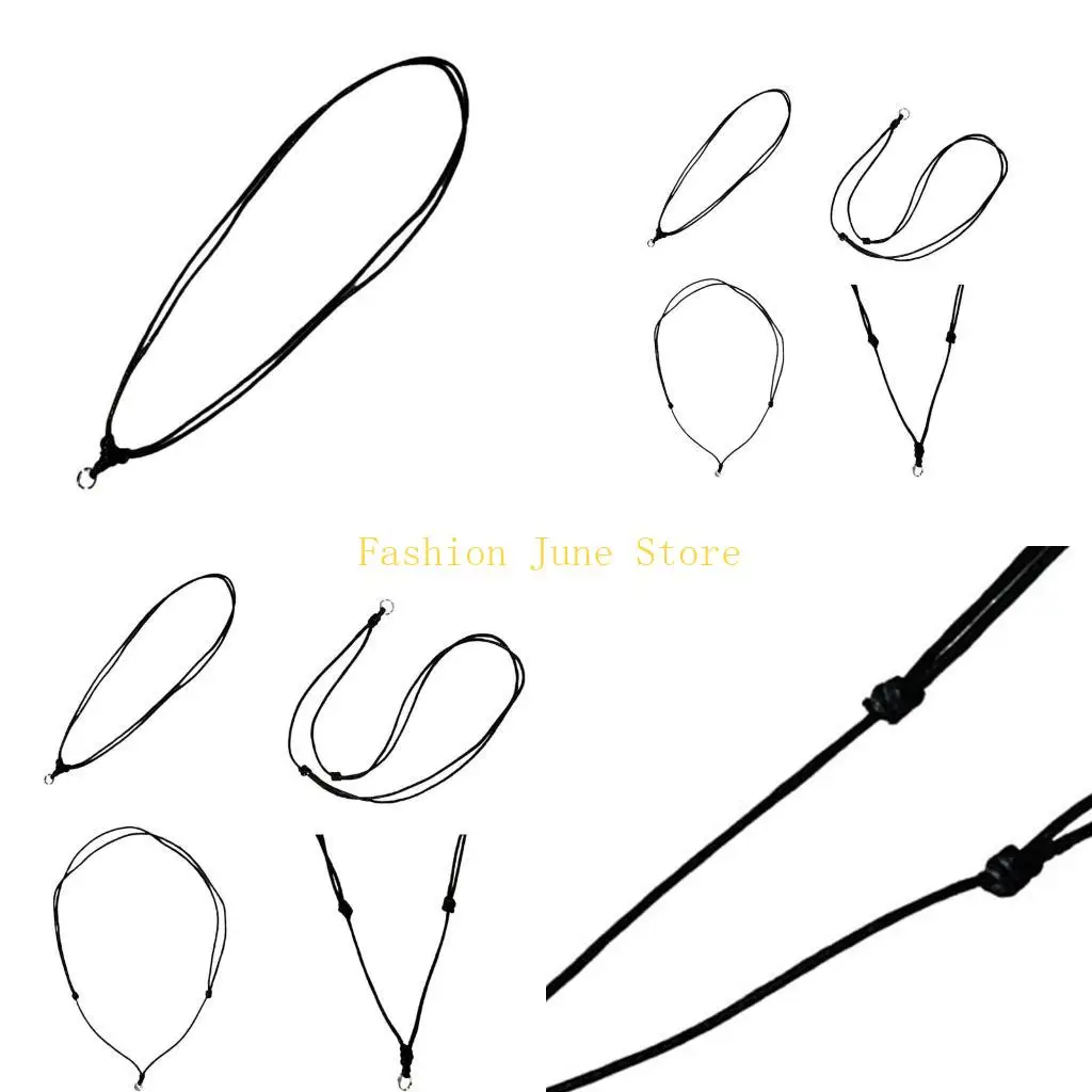 

N5KA 100 шт., фурнитура для изготовления ювелирных изделий «сделай сам», регулируемый черный шнур, цепочка из полиэстера, для