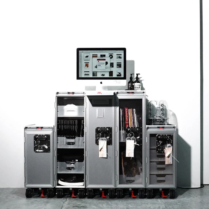 

half dining car aluminum alloy mobile storage dining car cabinet borddar flat for industrial style dining side cabinet