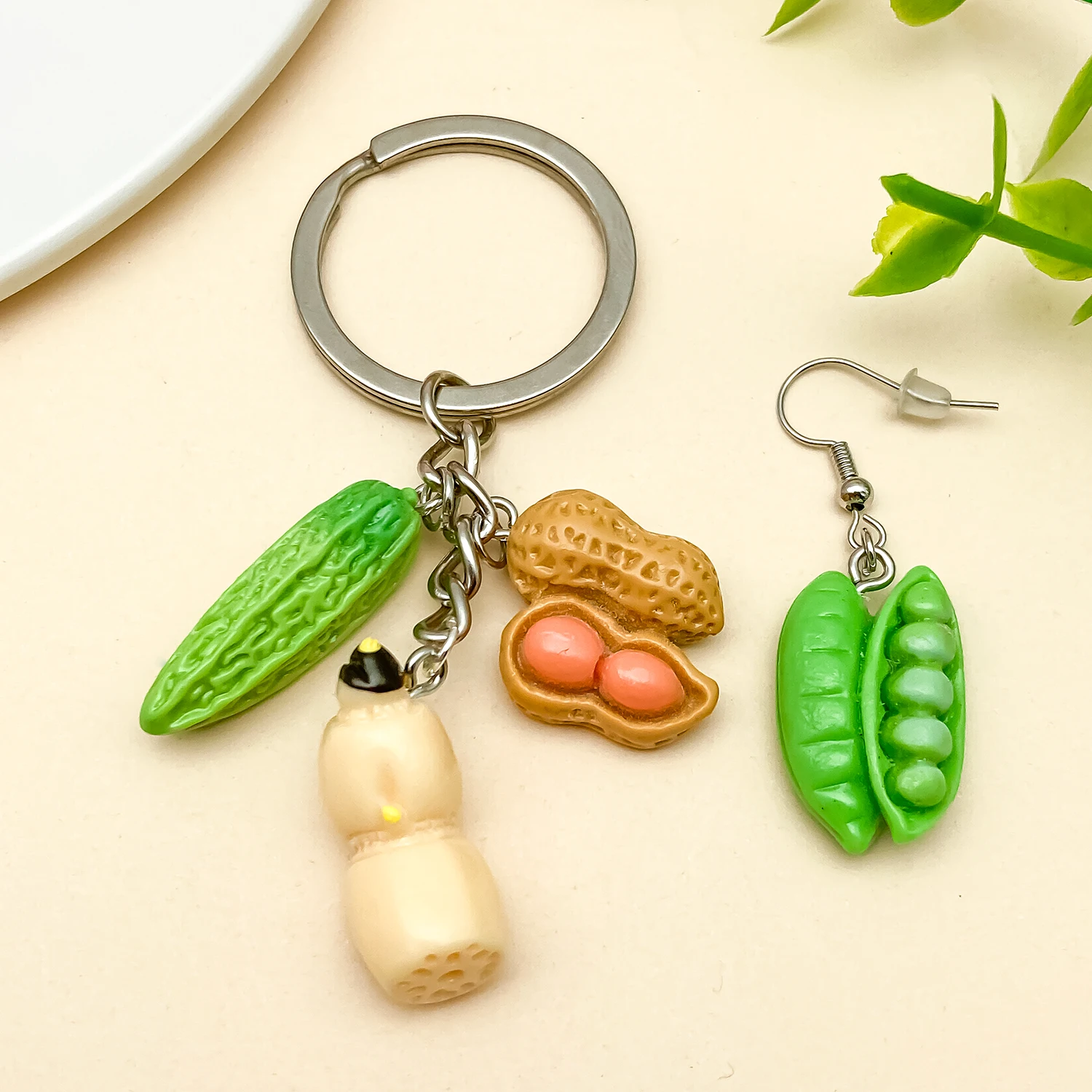 20pcs Resin Vegetable Charms Bulk Colorful 3D Simulation Cute Food Theme Pendants For  Necklace DIY Jewelry Making Accessories