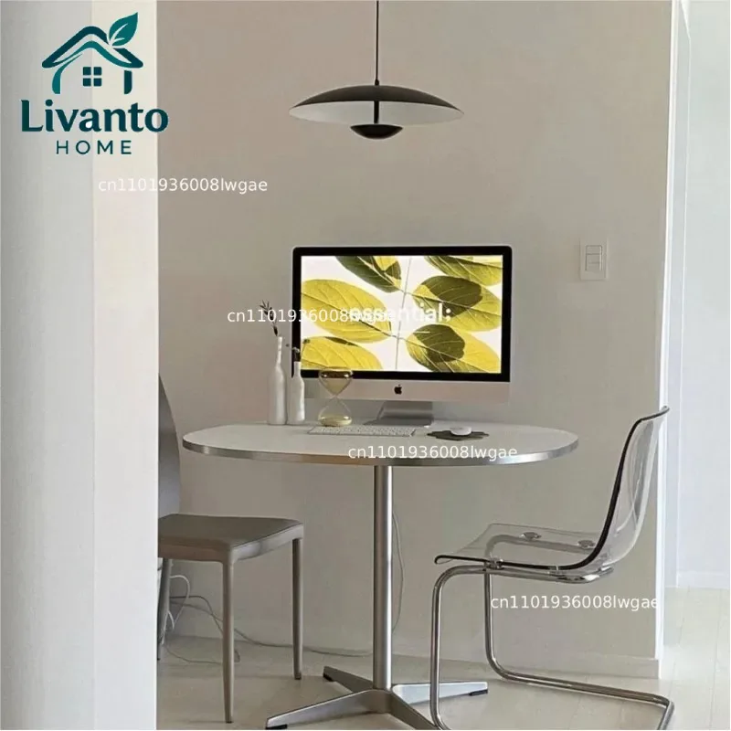 

Silver Edge Dining Table Modern Minimalist South Korea Round Mini Apartment Cafe Restaurant Mid-Ancient Desk 커피 테이블