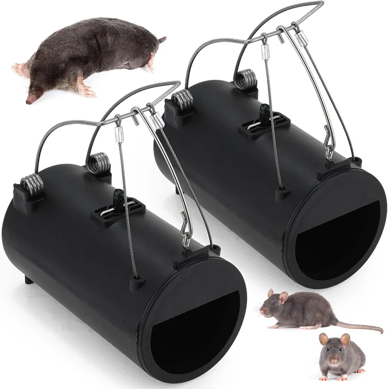 

New Gopher Trap 6.7 Inch Tunnel Mole Traps Outdoor Rodent Rat Bait Box Bait Stations Reusable For Outdoor Yard Garden