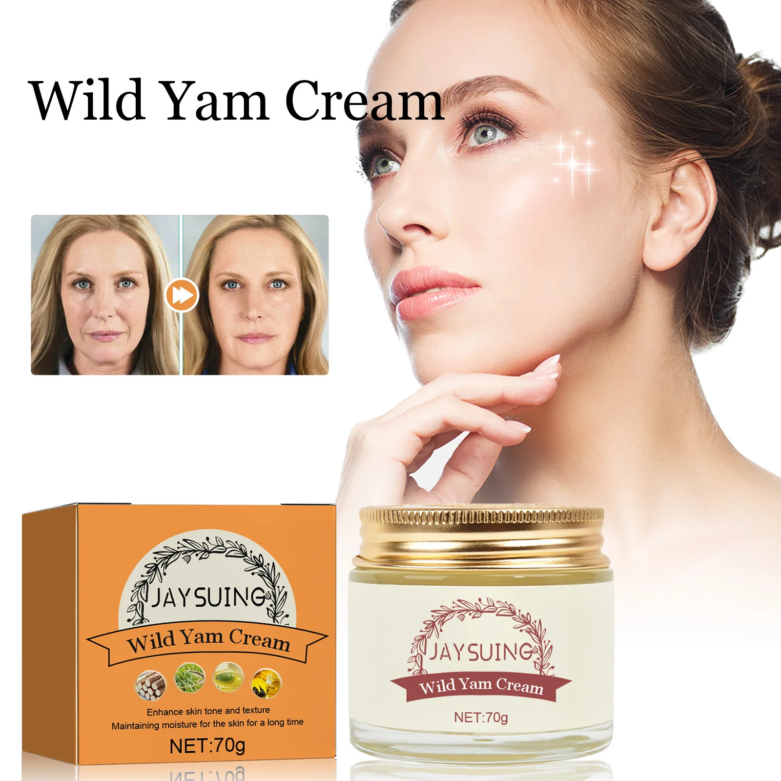 

Jaysuing Anti-Aging Cream Nourishing and Firming Fading Wrinkle Spots Soft and Brightening Skin Anti-Wrinkle Whitening Cream