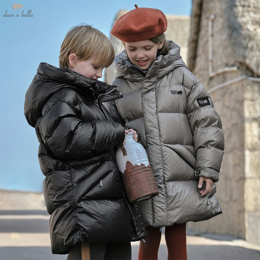 

Утепленная пуховая парка Dave Bella для девочек и мальчиков, детское зимнее теплое пуховое пальто с капюшоном, непромокаемая верхняя одежда, одежда DK4254942