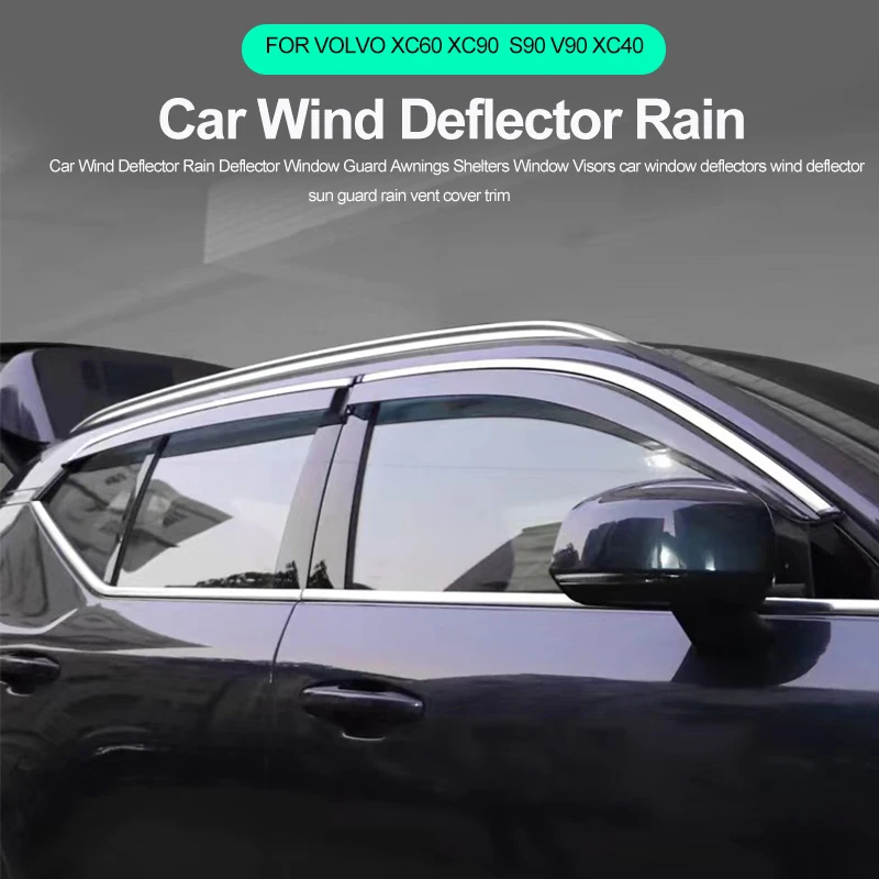 Suitable for Volvo xc90 xc60 s90 s60 xc40 V60 Car Wind Deflector Rain Deflector Window Guard Awnings Shelters