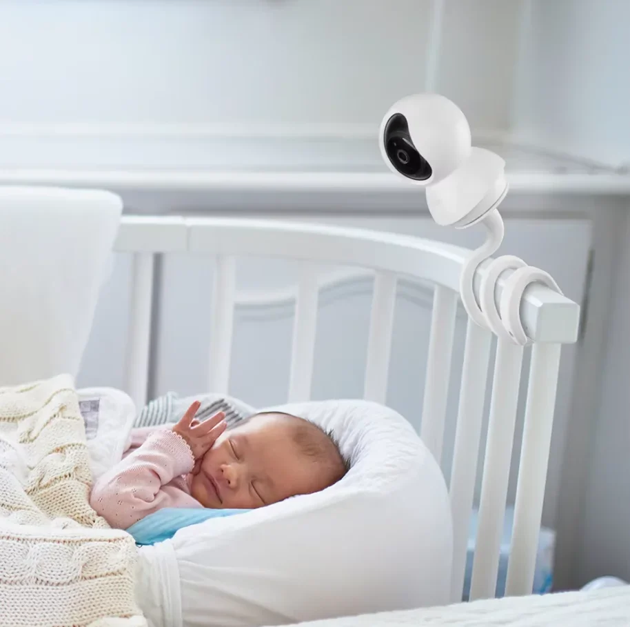 Universal Baby Monitor Halter Flexible Twisting Halterung Webcam Ständer Halterung Loch-Freies Krippe Wiege Stange