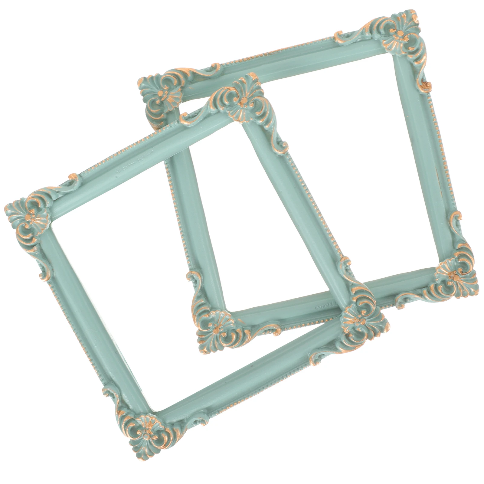 

2pcs Mini Resin Photo Vintage Picture Frame Decor For Jewelry Display Diy Crafts Small Picture Frames Bulk Table