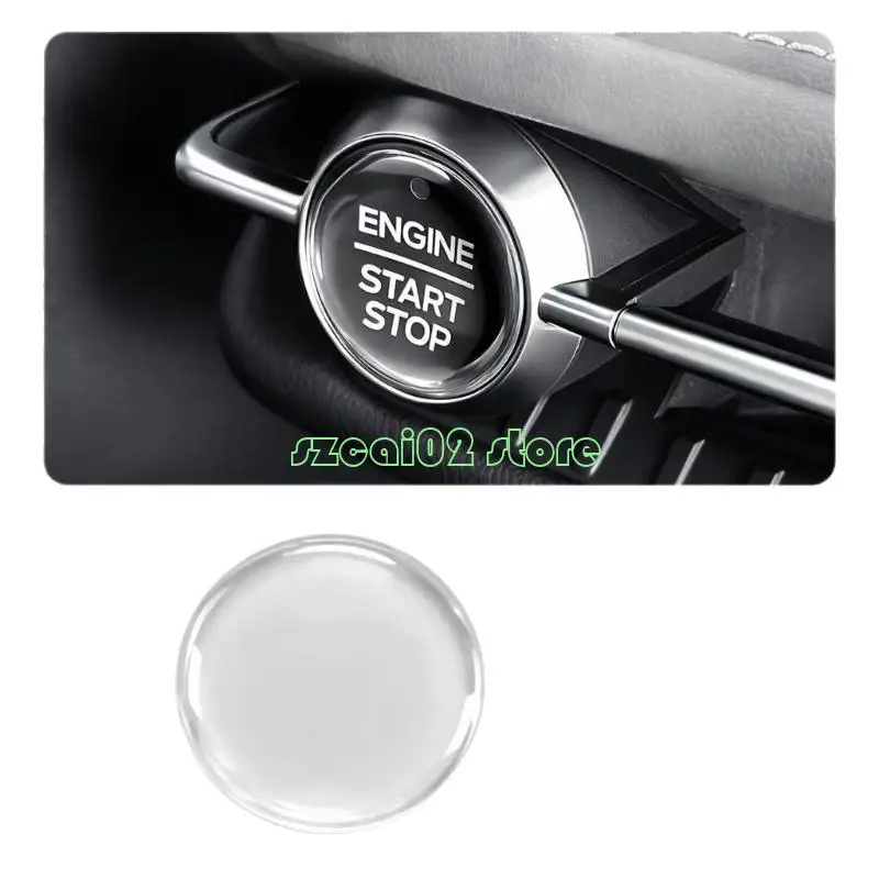 400B Car Start Stop Button Cover Sticker for Edge L, Clear Transparent Soft PVC Button Guard with Adhesive Backing for Daily