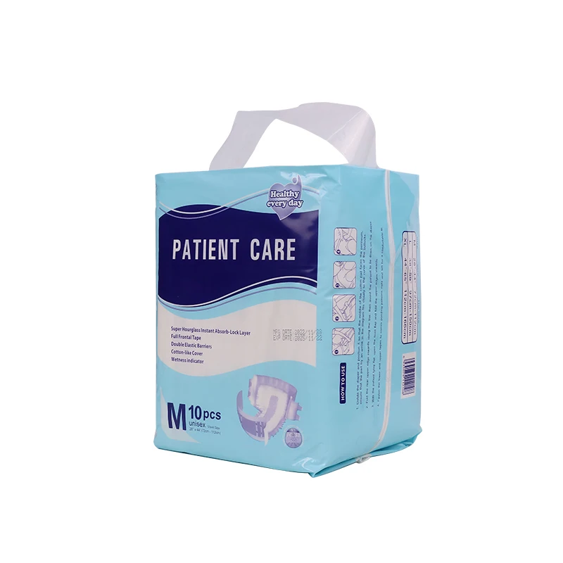 PATIENT CARE Super absorbent and comfortable, adult diapers M size 10 pieces a pack unisex