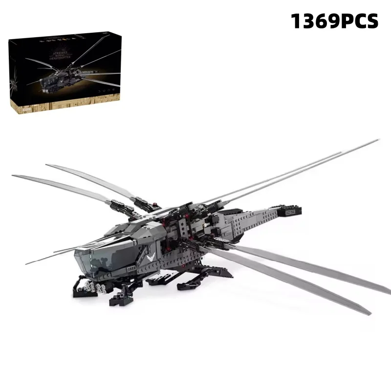 New 1369PCS Helicopter Model Ornithopter 10327 Assembly Blocks Helicopter Fighter Children's Toy Birthday Christmas Toys Gifts