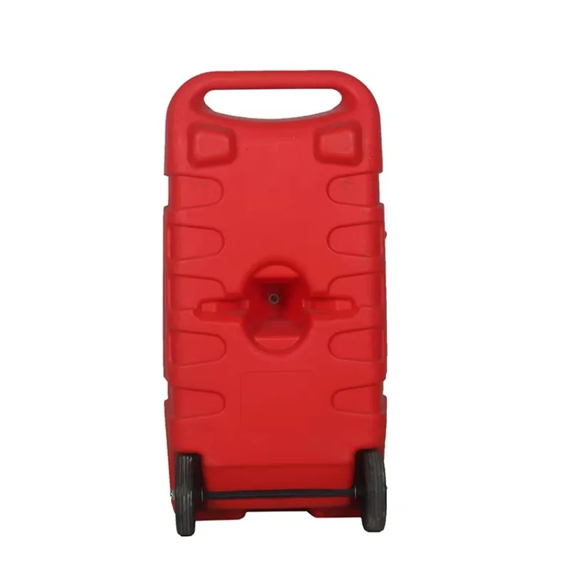 14-Gallon plastic portable diesel  fuel caddy tank with marine pump on wheels