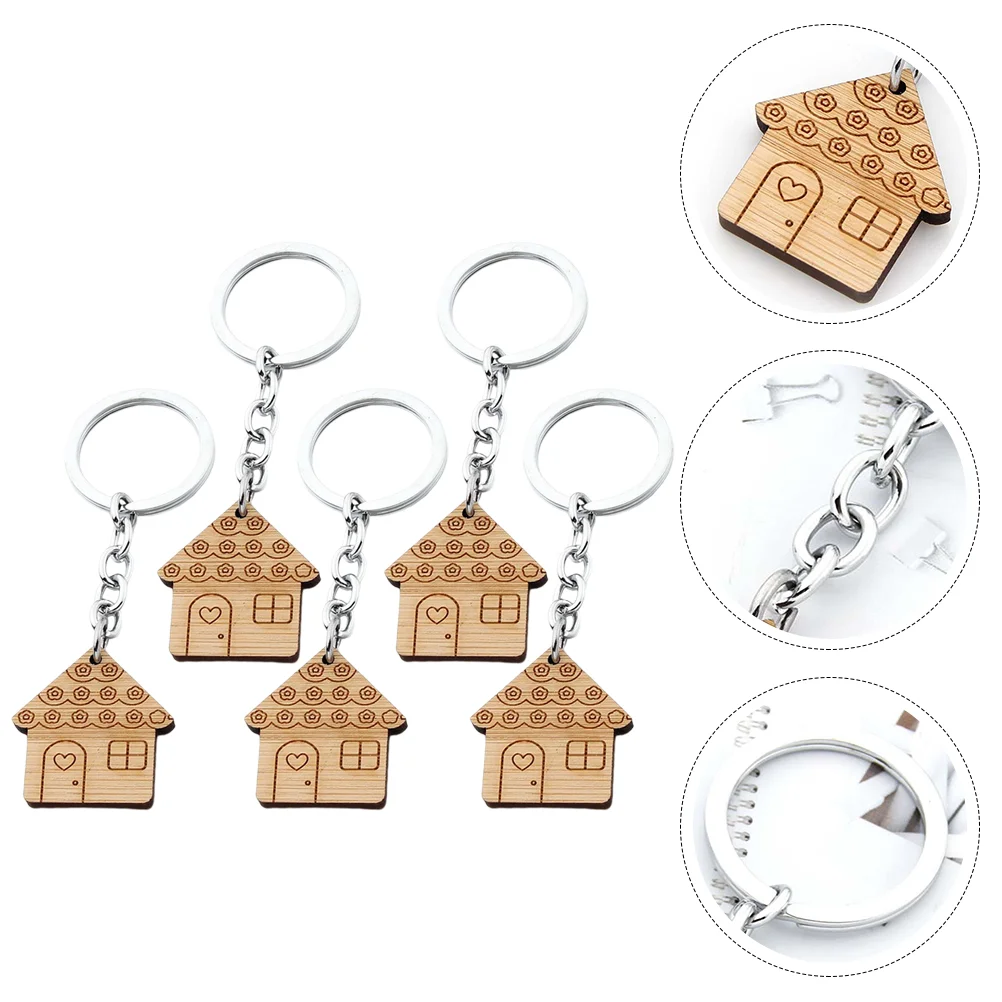 

Key Chains for The House Wooden Keychain Men Rings Household Decor Miss Keychains