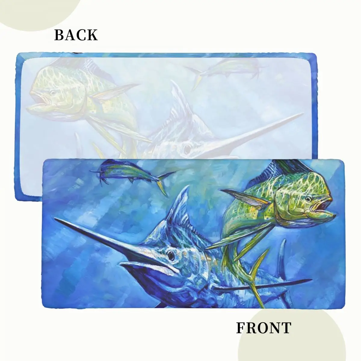Dorado, Marlin, And Tuna Custom Rectangular Tablecloth Oilproof Table Cover for Festival Party Decorations Table Cloth