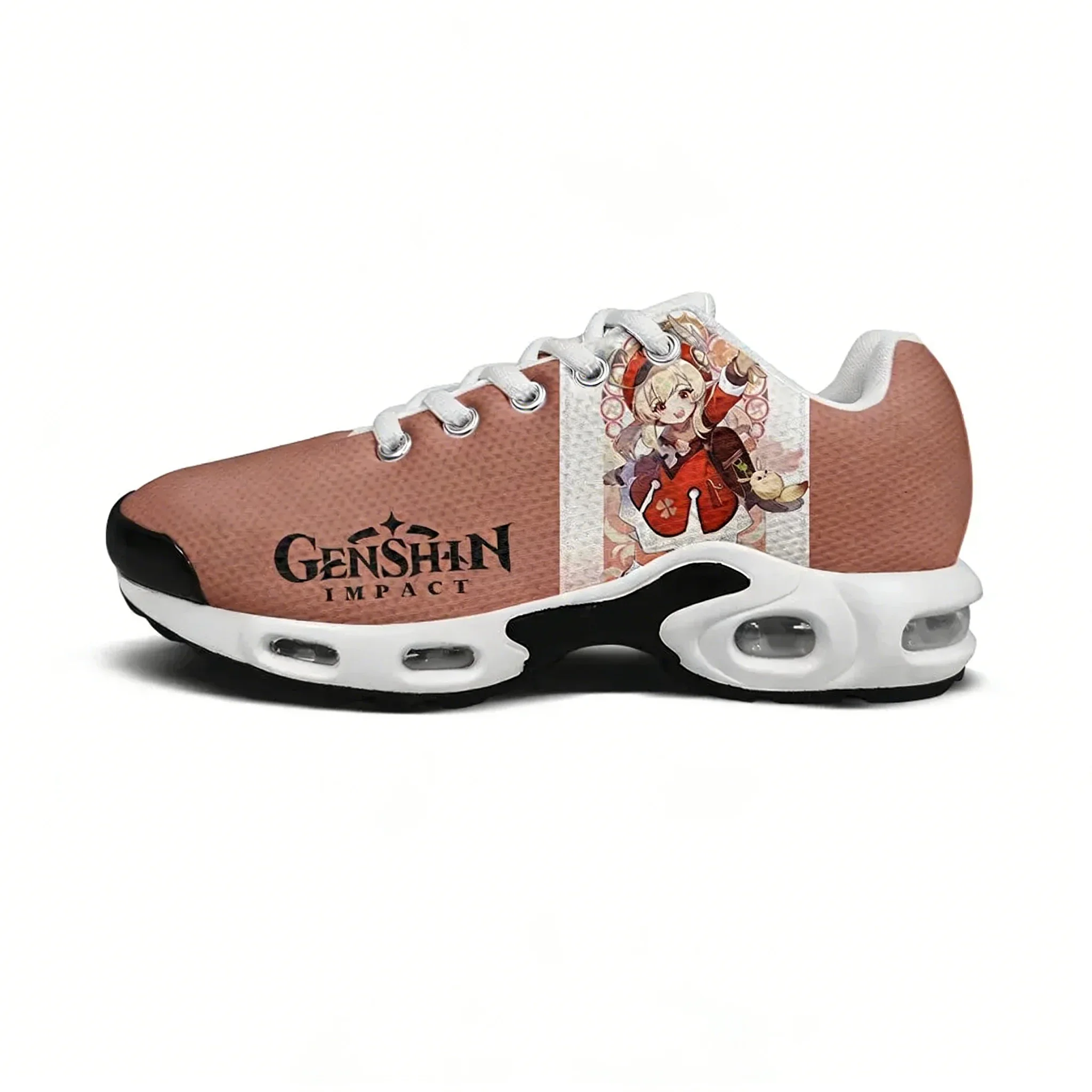 Genshin Klee Lightweight Sport Shoe Air Cushion Sneakers Mens Womens Teenagers High Quality Custom Made Leisure Mesh Sneakers