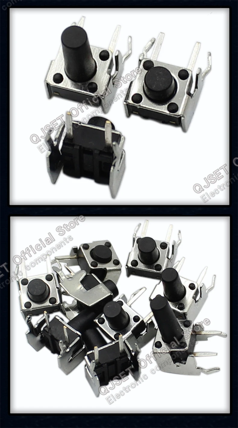 70/100 stücke 6*6 Schalter Taktile Druckschalter Kit Höhe: 4,3 5-13 MM DIP 4pin SMD Micro Schalter 6x6 Druckschalter Für Arduino – Detail 23
