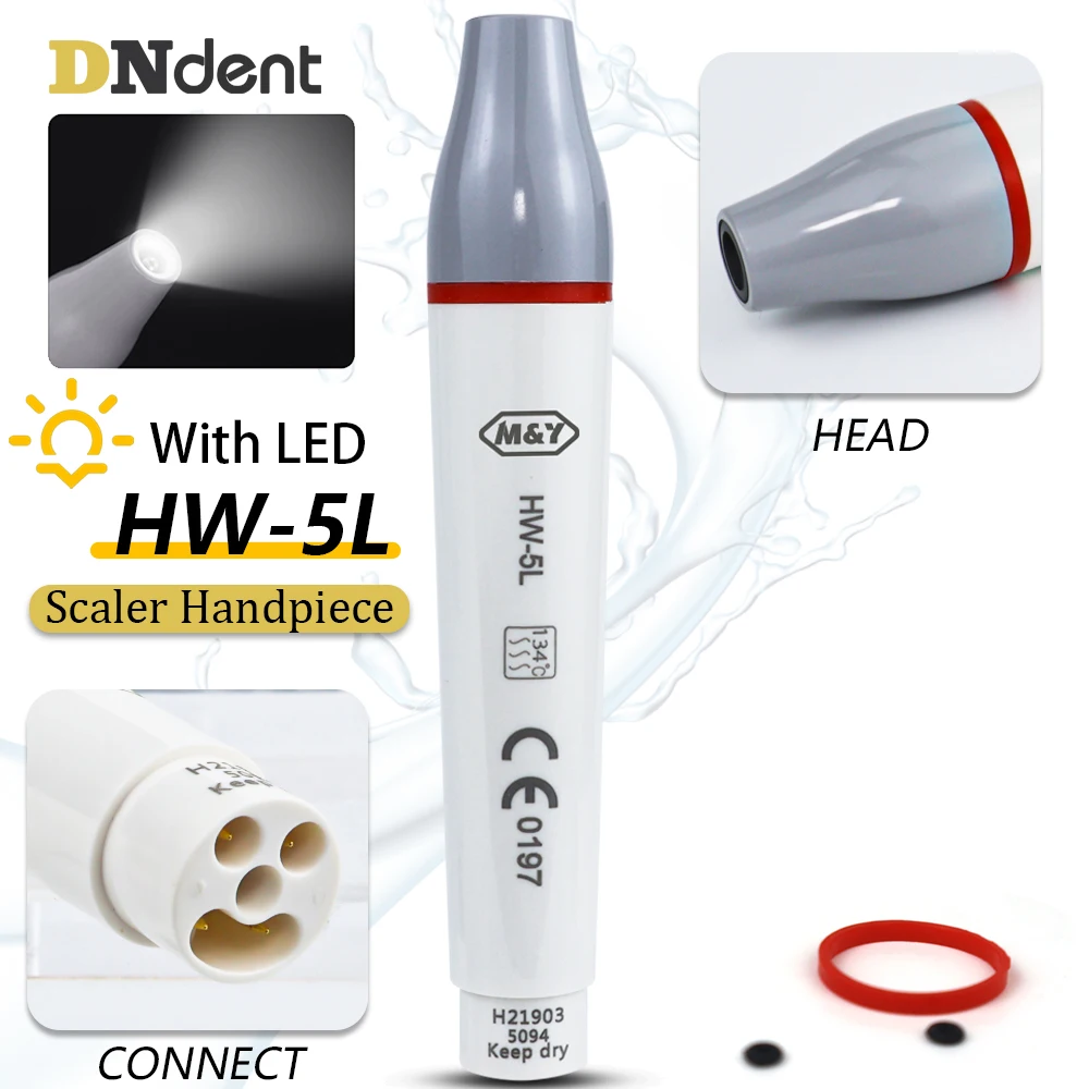 

Dental Detachable Ultrasonic Scalers with LED Light Handpiece HW-5L fit W**dpecker E*S Scaling Tips dentistry tool