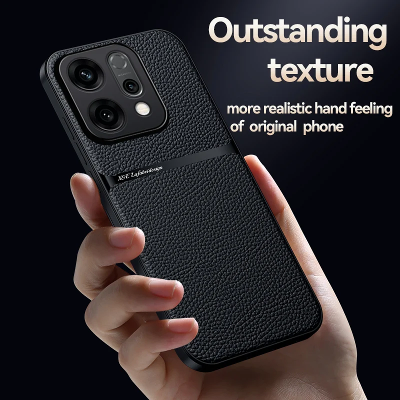 Funda trasera de cuero Para Oppo Reno14, Funda de cuero magnética con soporte Para coche, Fundas Para teléfono Oppo Reno14 Pro Para Oppo Reno14 F 5G