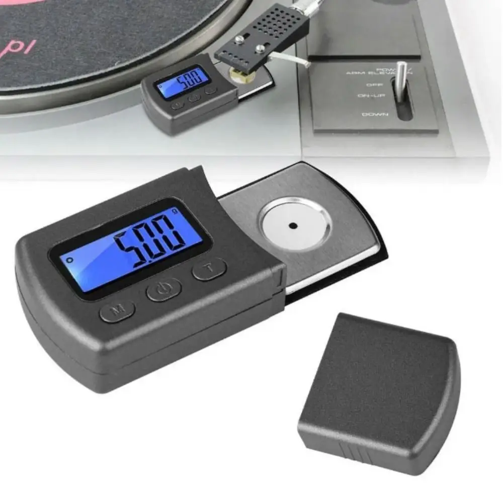 High Precise Digital Turntable Stylus Force Scale Portable Backlight Phonograph Needle Pressure Gauge 0.01g Accuracy Black Glue