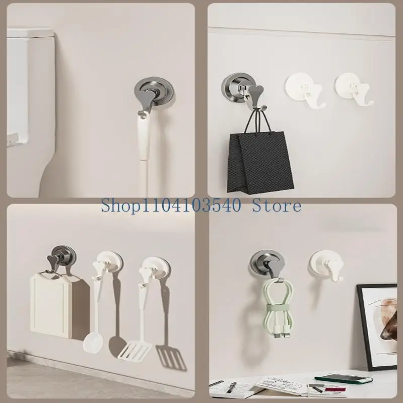 

02DC 4PCS Высокая прочность на всасывающую чашку крючка настенные вешалки с сильным всасывающей чашкой крюк водонепроницаемый в