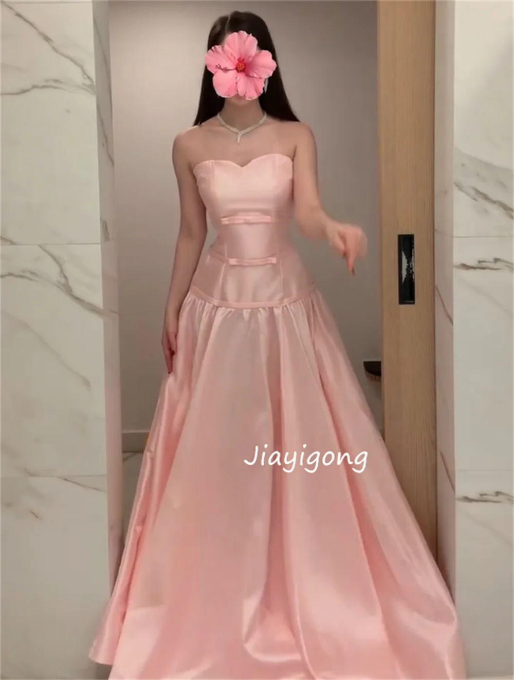 Vestidos de Noche largos de novia con lazo plisado Charmeuse a juego personalizados estilo moderno de moda de lujo 2025