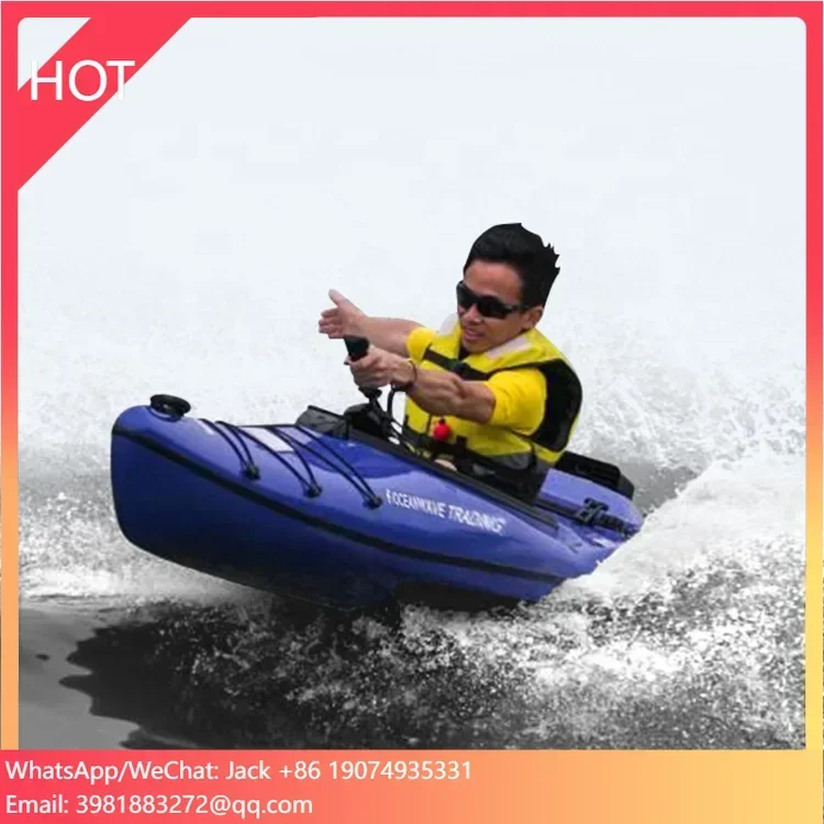 Kayak de canoa estable para pescador, canoa de pesca para 1 persona