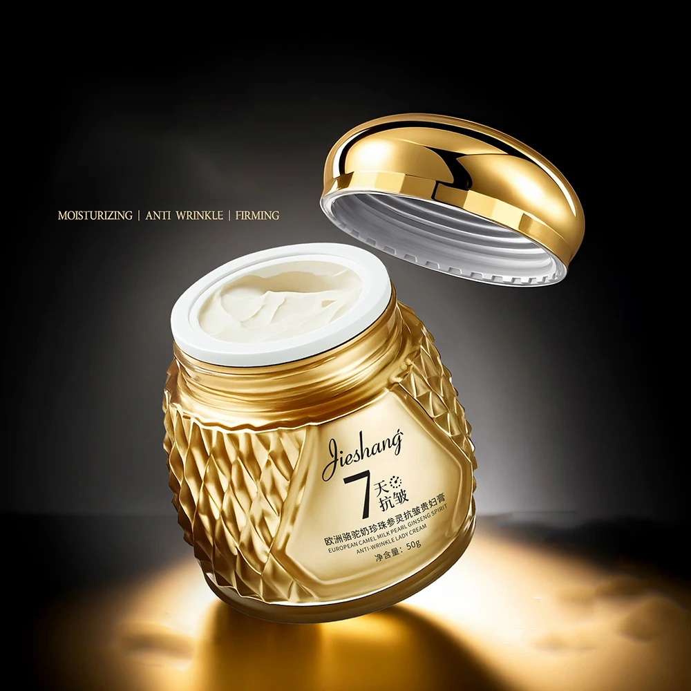 Camel Milk Pearl Ginseng Spirit Anti Wrinkle Lady Cream Firming Moisturizing Improve Facial Sagging Dry Skincare Face Cream