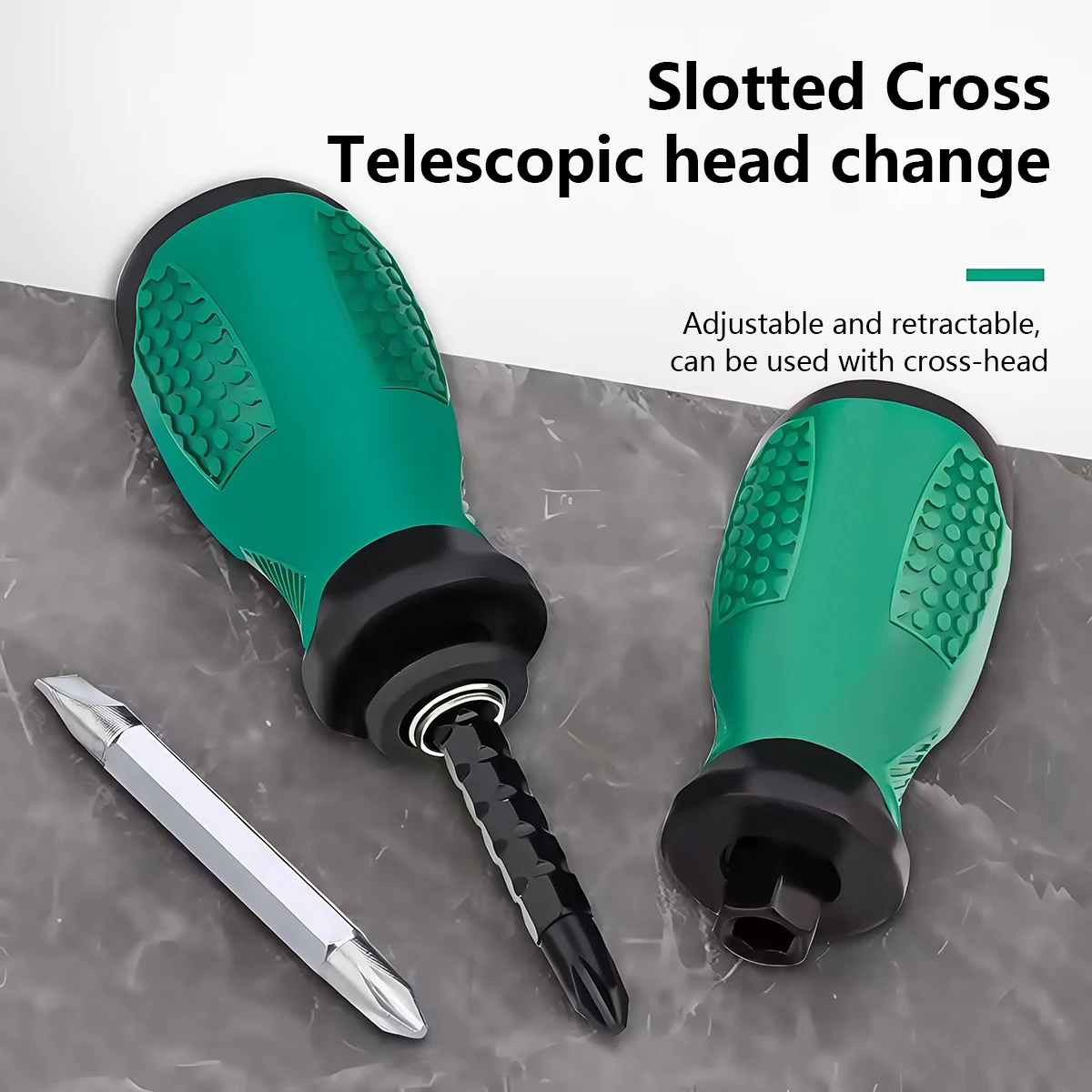 مفك براغي صغير عملي مشقوق لمفك براغي قصير متقاطع مفك براغي تلسكوبي مغناطيسي أداة يدوية للإصلاح