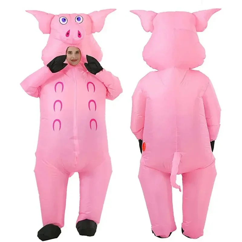Kids Adult Man Pig Inflatable Costume Boys Girl Party Cosplay Funny Suit Anime Fancy Dress Halloween For Woman MN12