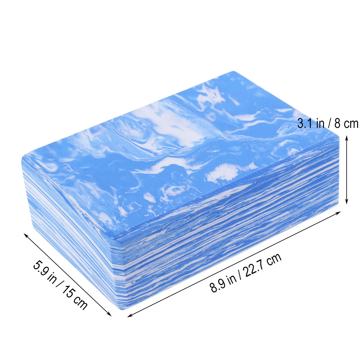 

High-density Camouflage Yoga Blocks Bricks High-quality EVA Yoga Blocks Yoga Practice Auxiliary Tool for Beginners(Blue )