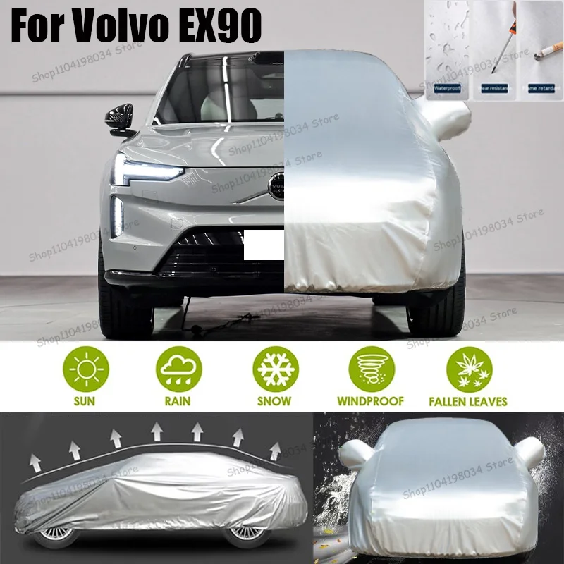 

For Volvo EX90 Auto Anti snow Anti dust Sunscreen Anti-uv Anti peeling paint And Anti Rainwater 210t car cover