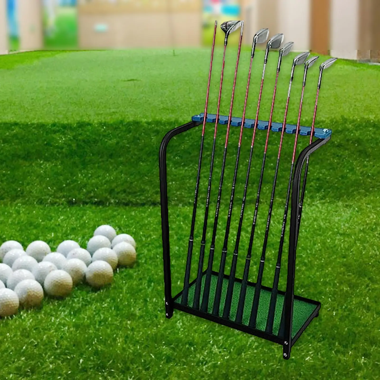 

Golf Putter Stand Decoration Holds 9 Club Steel Training Aid Accessories Organizer for Home Indoor Outdoor Sports Office Golfer