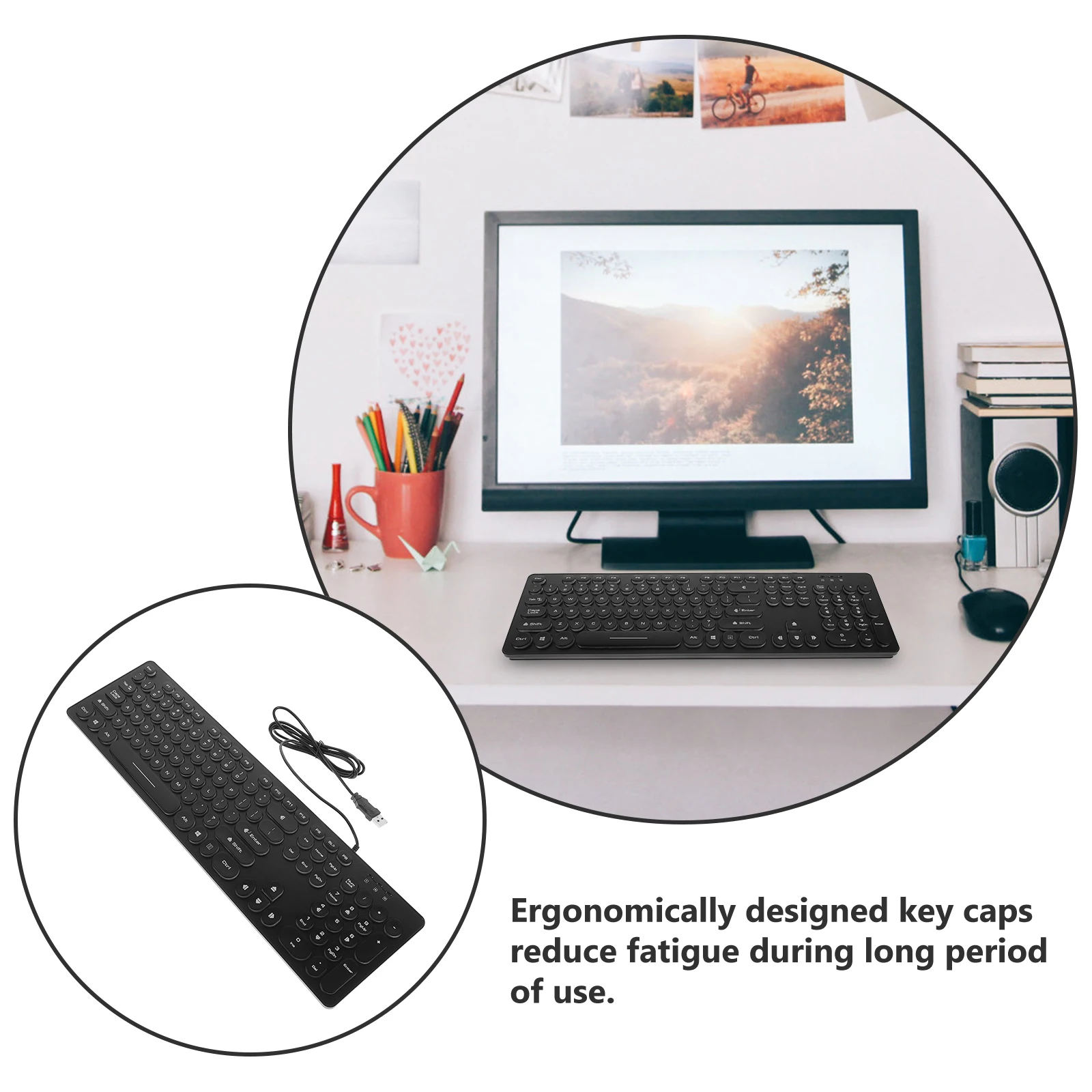 

Ultra thin Chocolate Keyboard Three color Backlit Green Red Purple Wired Computer Laptop Accessory Lightweight Portable Durable