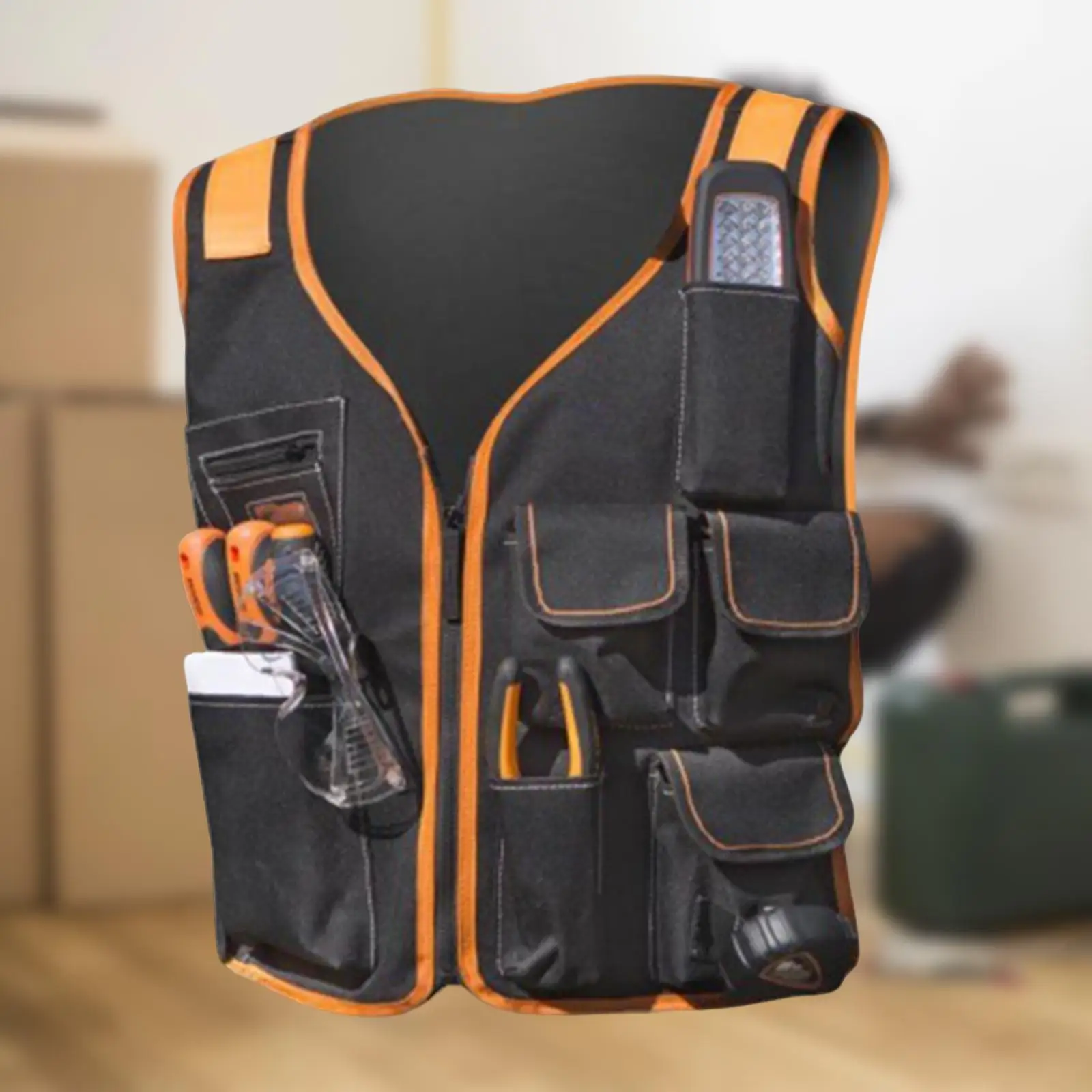 Tool Vest Multi Pockets Drill Holder Oxford Cloth Adjustable for Household Storage Bag Hardware Tool Oxford Cloth