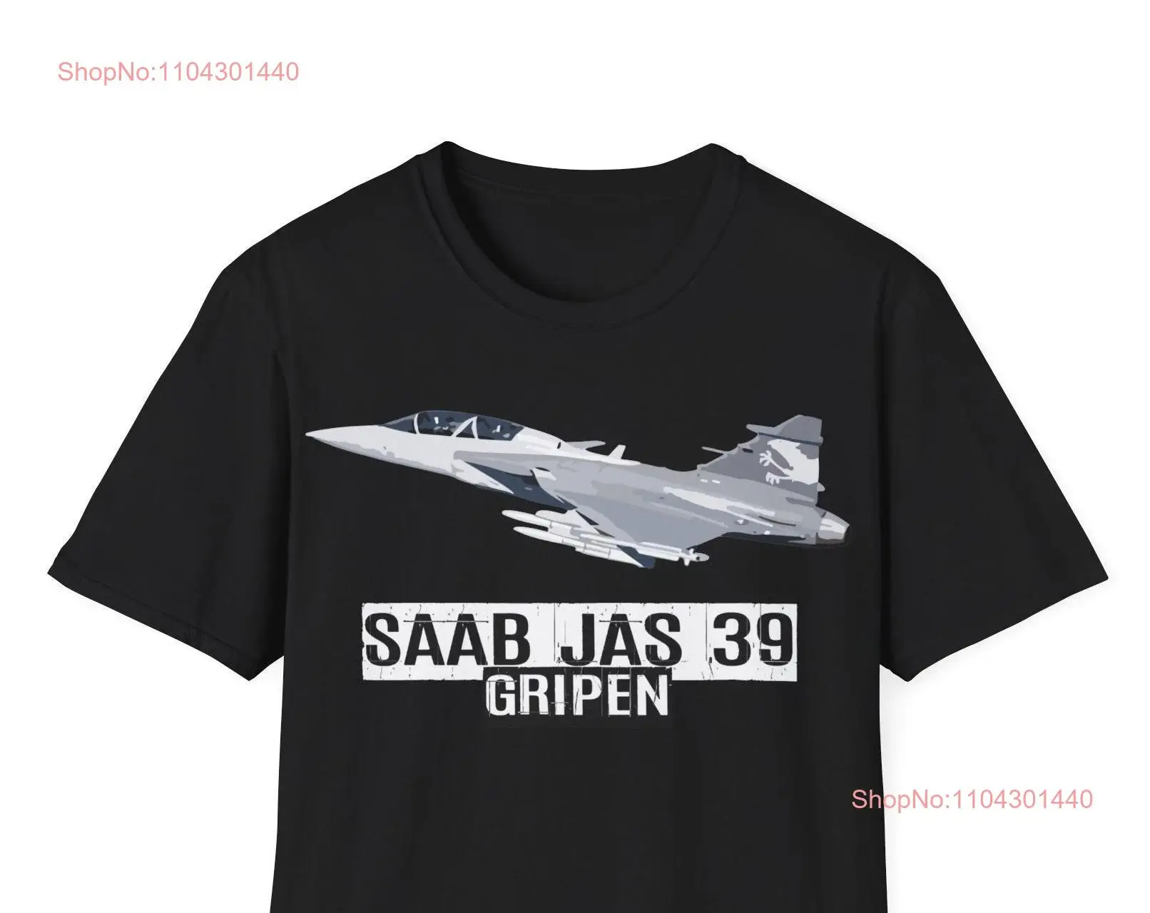 SAAB JAS 39 Gripen T Shirt Fighter Jet Aircraft Military Plane Aviation long or short sleeves