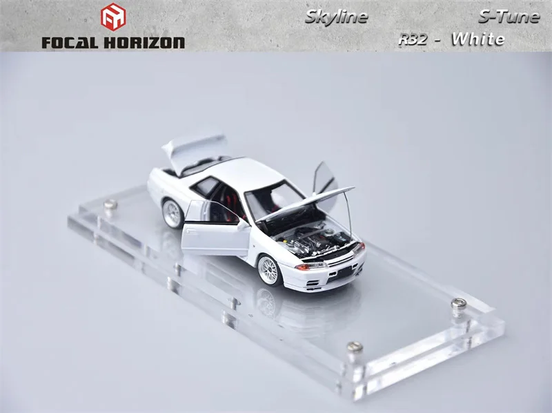 

1:64 Skyline R32 S-Tune Белая литая под давлением модель коллекционной машины