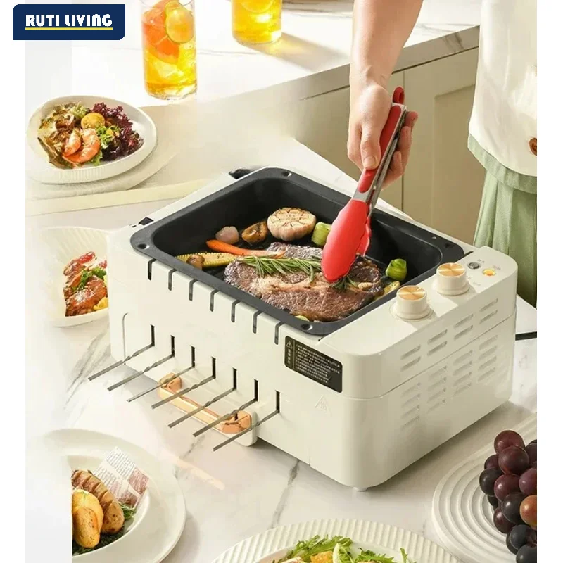 Skewer Barbecue Grill Home Automatic Rotating Multifunctional Indoor Electric Grill Light Barbecue Machine
